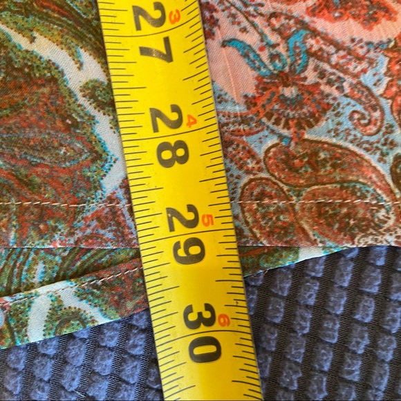 Wrangler Blouse Paisley Floral Sheer Western Rodeo Bohemian Loose Fit Sz Large - Picture 6 of 7